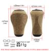 Cuoyuqie 1PCS Replacement New Parts Reel Handle Knob Soft Rubber Cork Wood Spinning Baitcasting for Abu Garcia Daiwa (Blue) view 2