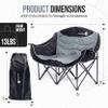 AeroWild Double Folding Chair  Portable Loveseat for 2 Adults with 600 lbs Support  Water & UV Resistant Folding Outdoor Chair for Beach, Picnic, Camping view 2