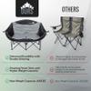 AeroWild Double Folding Chair  Portable Loveseat for 2 Adults with 600 lbs Support  Water & UV Resistant Folding Outdoor Chair for Beach, Picnic, Camping view 3