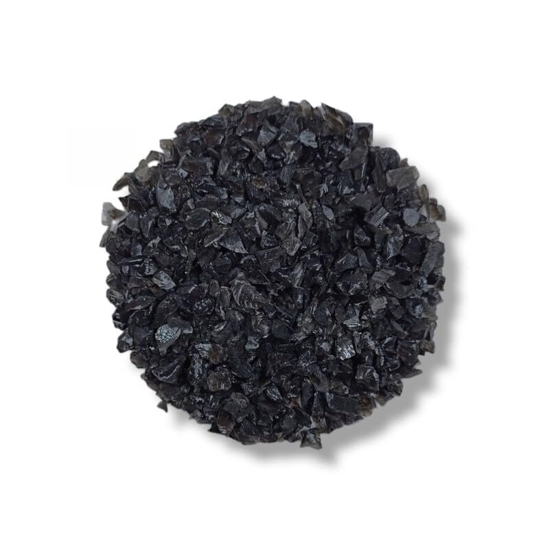NORAIZGEMS AAA+ Crushed Black Obsidian Gemstone Dust Powder: Natural Obsidian Gemstone Powder Crushed Sand for Woodwork, Ring Inlay, Healing Stone Powder (200 Gram (7.05 OZ), 3 to 5 MM)