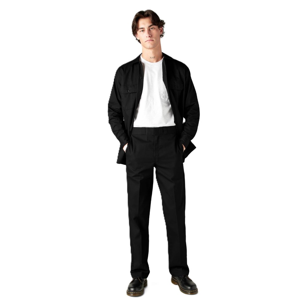 Dickies Long Sleeve Work Shirt, Black, L