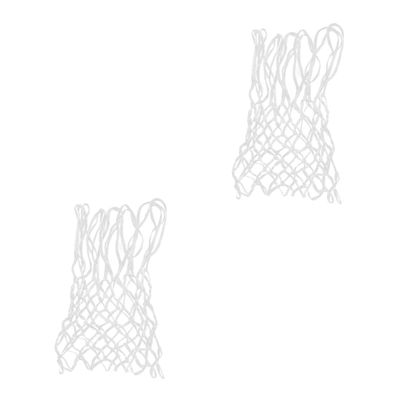 HANABASS 2pcs Nylon Braided Basketball Net Replacement Outdoor Heavy Duty Net for Basketball Rim Weatherproof for School Courts