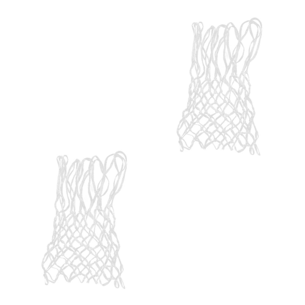 HANABASS 2pcs Nylon Braided Basketball Net Replacement Outdoor Heavy Duty Net for Basketball Rim Weatherproof for School Courts