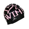 BONDYEUN BONDYUEN Swim Cap Fit Kids Boys Girls Men Women with Short or Medium Hair Fun Cute Design Patterns Silicone Swimming Caps, ILSwim Black view 3