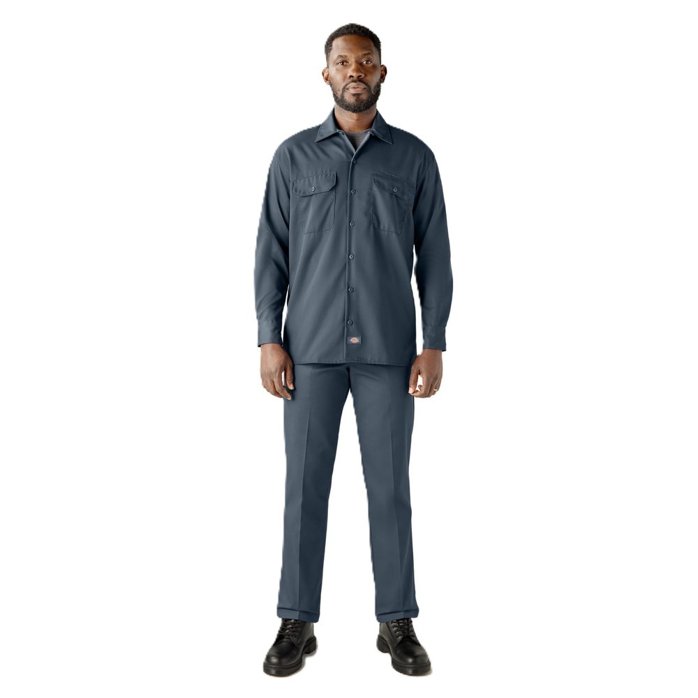 Dickies Long Sleeve Work Shirt, Airforce Blue, M