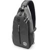 Brazos Crossbody Sling Hiking Daypack, 6 Pocket Design, Removable Phone Compartment, Headphone Accessible Hole, Reversible Shoulder Strap, Hiking Accessory, Grey view 1