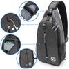 Brazos Crossbody Sling Hiking Daypack, 6 Pocket Design, Removable Phone Compartment, Headphone Accessible Hole, Reversible Shoulder Strap, Hiking Accessory, Grey view 2