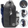 Brazos Crossbody Sling Hiking Daypack, 6 Pocket Design, Removable Phone Compartment, Headphone Accessible Hole, Reversible Shoulder Strap, Hiking Accessory, Grey view 4