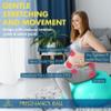 ProBody Pilates Pregnancy Ball - Yoga Ball for Pregnancy with Book, Prenatal, Labor & Postnatal Maternity Exercise (Aqua, 55 cm) view 2
