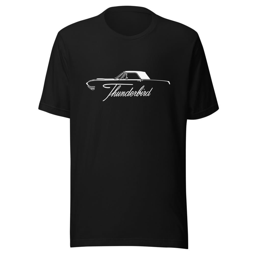 1966 Thunderbird Tshirt for American Classic car Owners Antique Automotive tee Black
