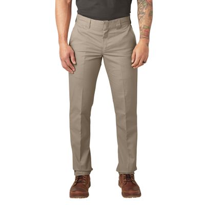 Dickies Slim Fit Tapered Leg Multi-Use Pocket Work Pants, Desert Sand, 34 32