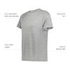 Holloway Youth All-Pro Tee, Athletic Grey Heather, XL view 4