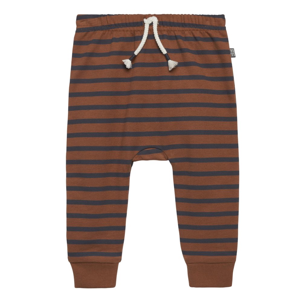 Modern Moments by Gerber Baby Boys' Jogger, Medium Brown Stripe, 6-9 Months