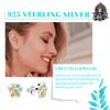 925 Sterling Silver Stud Earrings - Nickel & Lead-Free Stud Earring - Hypoallergenic Earring Studs - Butterfly Lock Closure Silver Stud Earring - Earrings Studs for Women - Libi's Thai Jewelry view 2