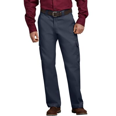 Dickies Relaxed Fit Cargo Work Pants, Dark Navy, 36 32