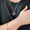 From the Heart Kansas Jayhawks Stacked Disk Necklace Jewelry Gift Licensed KU, Silver view 2