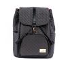 Genie Designer Quilted Pickleball Bag for Women - Luxury Court to Office Backpack - Fits 2 Paddles & 15.8 Laptop - Padded Professional Travel Backpack with Shoe Compartment - Grey Black view 4