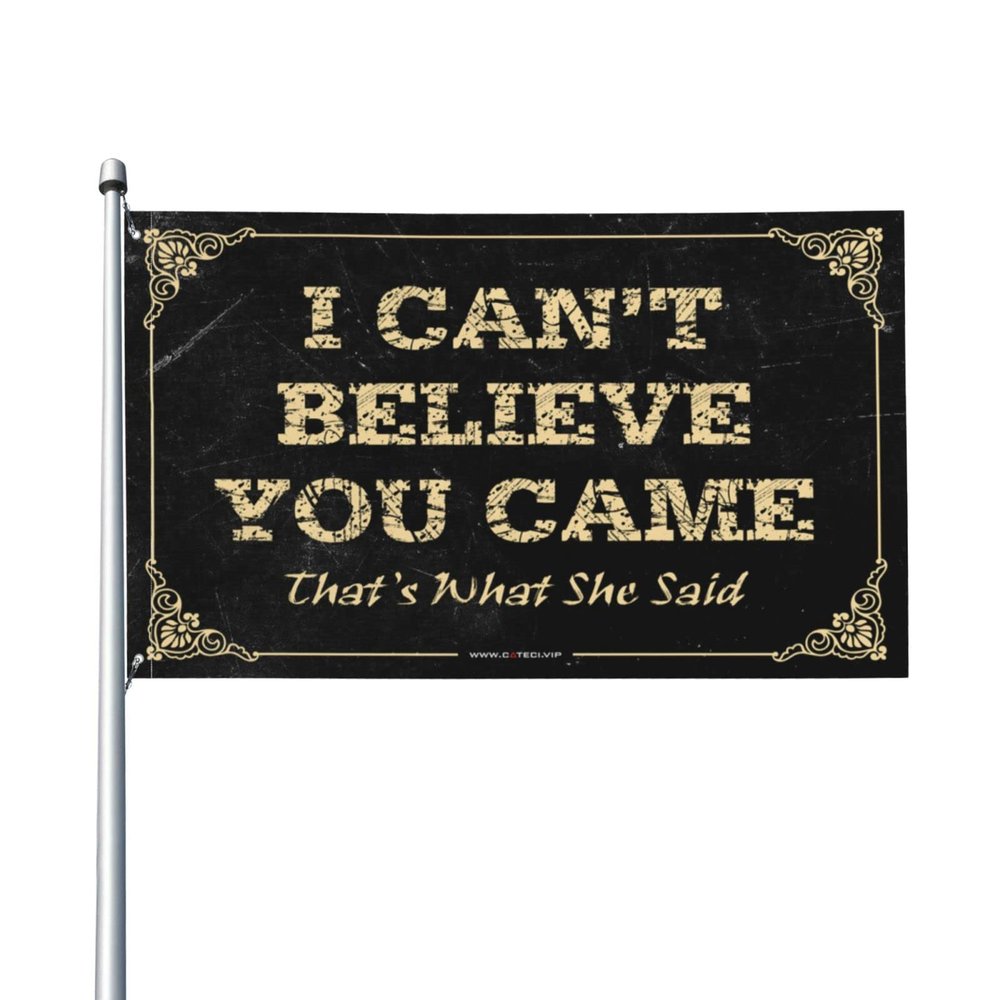 Outdoor Bar Decor I Can'T Believe You Came That'S What She Said Flag Man Cave Bar Graphic Flags For Room(30X45CM)