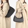 Afashor Shoulder Bags for Women Vegan Leather Hobo Sling Tote Handbag Retro Clutch Purse with Zipper Closure (Lychee-Brown) view 2