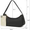 Afashor Shoulder Bags for Women Vegan Leather Hobo Sling Tote Handbag Retro Clutch Purse with Zipper Closure (Lychee-Brown) view 4
