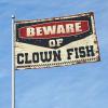 College Flags For Guys Beware Of Clown Fish Flag Stuff For Boys Room Cool Flags For Guys(60X90CM) view 1