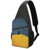 Sling Backpack for Women Men Crossbody Chest Bag Travel Yellow Mountain Top Daypack Shoulder Bag for Hiking view 1