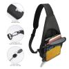 Sling Backpack for Women Men Crossbody Chest Bag Travel Yellow Mountain Top Daypack Shoulder Bag for Hiking view 4