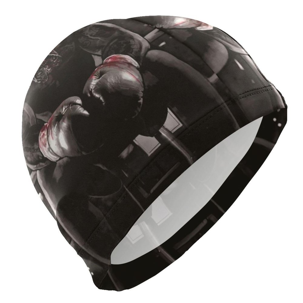 Hupery Dog Boxer Swim Cap Easy Put On/Off Swimming Caps Long Hair Short Hair Swim Caps for Adult Youth Women Men