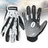 HANDLANDY Youth Football Gloves for Boys Girls, Sticky Wide Receiver Gloves for Kids, Junior Flag Football Gloves (White, Youth XS) view 1