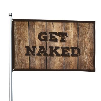 College Flags For Guys Get Naked Flag Stuff For Boys Room Cool Flags For Guys(60X90CM)