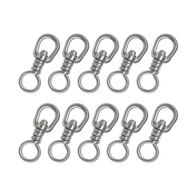 10pcs Stainless Steel Single Winding Ring Universal Figure-Eight Ring Big Thing Connector Bolt Dog Fishing Accessories (36.5mm(4#)-10Pcs)