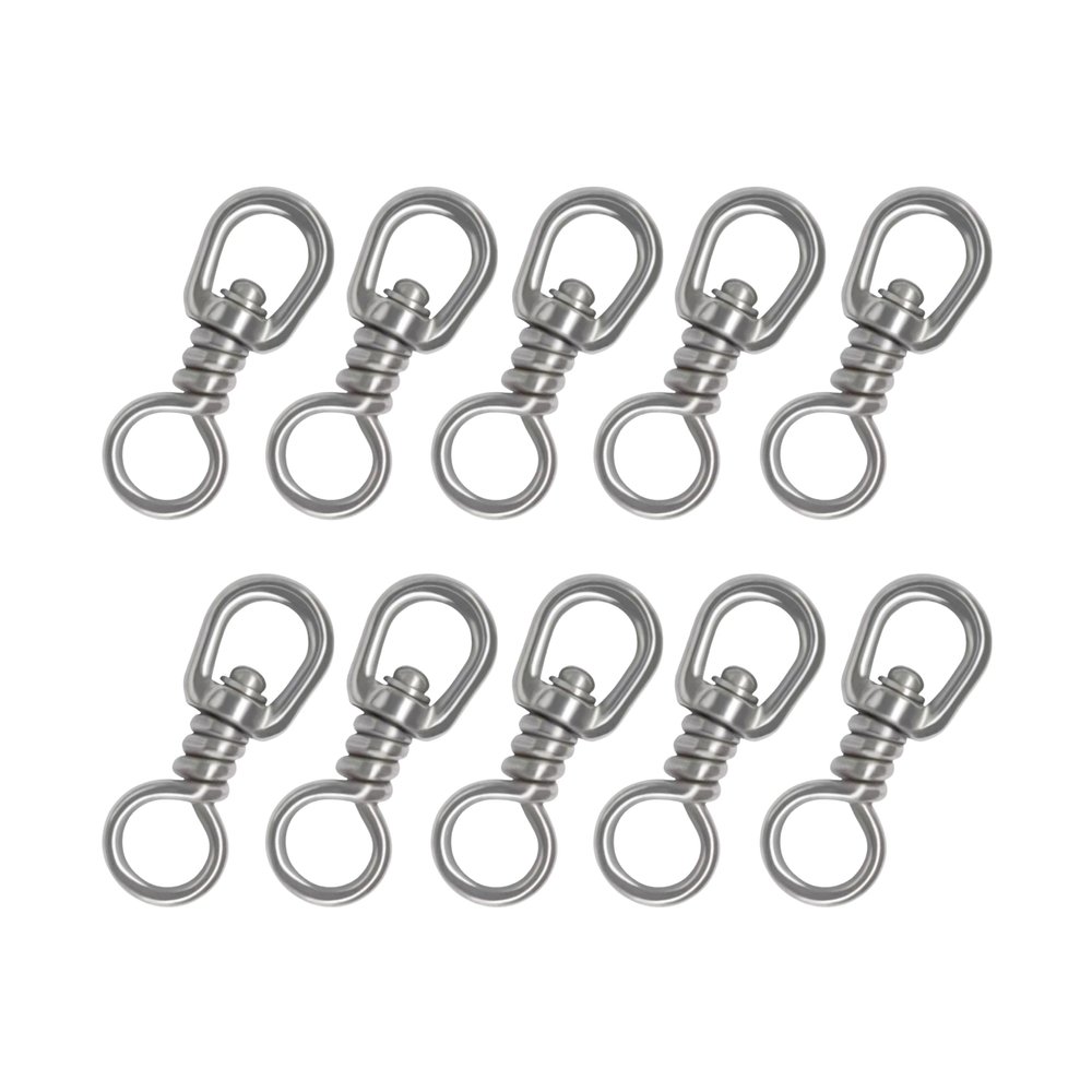 10pcs Stainless Steel Single Winding Ring Universal Figure-Eight Ring Big Thing Connector Bolt Dog Fishing Accessories (36.5mm(4#)-10Pcs)