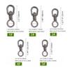 10pcs Stainless Steel Single Winding Ring Universal Figure-Eight Ring Big Thing Connector Bolt Dog Fishing Accessories (36.5mm(4#)-10Pcs) view 4