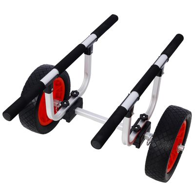 ZenithX Heavy Duty Kayak Cart,Width Adjustable Canoe Cart with 12inch Flatfree Beach Wheels Boat Dolly Cart Transport Carrier, Adjustable Width Kayak Trolley with Airless Kayak Wheels, YYUE-240610-22