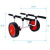 ZenithX Heavy Duty Kayak Cart,Width Adjustable Canoe Cart with 12inch Flatfree Beach Wheels Boat Dolly Cart Transport Carrier, Adjustable Width Kayak Trolley with Airless Kayak Wheels, YYUE-240610-22 view 2