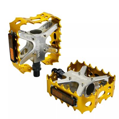 Wellgo Old School BMX MTB Bear Trap 1/2" Bicycle Pedals, Gold, WE3040
