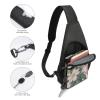 Sling Backpack for Women Men Crossbody Chest Bag Travel Peach And White Flowers Daypack Shoulder Bag for Hiking view 4