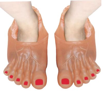 Jorzer Halloween Slippers Monster Feet Big Jumbo Foot Slippers Cosplay Costume Props for Party 1Pair Beige.