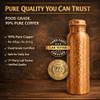 Bold & Divine Premium 32oz Pure Copper Hammered Water Bottle for Drinking - Ayurvedic Health Benefits - Handcrafted Copper Water Vessel - Leak-Proof Design, Rust-Free - Bonus Canvas Carry Bag view 3