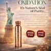 Bold & Divine Premium 32oz Pure Copper Hammered Water Bottle for Drinking - Ayurvedic Health Benefits - Handcrafted Copper Water Vessel - Leak-Proof Design, Rust-Free - Bonus Canvas Carry Bag view 4