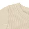 NineFit Basics Juniors Tops for Teen Girls Girls Solid Color Drawstring Short Sleeve Flared Pants Two Set Cute Kids (Beige, 3-4 Years), MVaY4wSS7 view 2