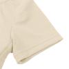 NineFit Basics Juniors Tops for Teen Girls Girls Solid Color Drawstring Short Sleeve Flared Pants Two Set Cute Kids (Beige, 3-4 Years), MVaY4wSS7 view 3