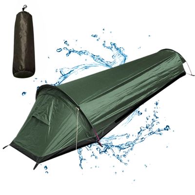 One Man Tent, Ultralight & Waterproof Tent, Breathable 1 Person Tent with Fine Mesh, Portable Backpacking Tent with Carry Bag for Camping Mountaineering Fishing Travel, 1 Man Tent Waterproof, Green