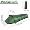 One Man Tent, Ultralight & Waterproof Tent, Breathable 1 Person Tent with Fine Mesh, Portable Backpacking Tent with Carry Bag for Camping Mountaineering Fishing Travel, 1 Man Tent Waterproof, Green view 3