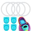 4pcs Water Bottle Seal Ring & 4pcs Replacement Stopper for Owala FreeSip, Silicone O Ring Top Lid Gasket Parts for Free Sip 19oz 24oz 32oz 40oz, Cap Mouth Plug Gasket Accessories, BPA-Free (Cyan) view 1