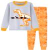 Fiodrimy Boys Pajamas Toddler Kids Pajama Set Dinosuar Long Sleeve & Pants Pjs Sleepwear 3-8 Years Yellow view 1