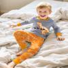 Fiodrimy Boys Pajamas Toddler Kids Pajama Set Dinosuar Long Sleeve & Pants Pjs Sleepwear 3-8 Years Yellow view 4