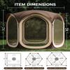 Mars Explo Screen Pop Up House Room Tent, Canopy Sun Shade Shelter for Patio, Backyard, Deck & Outdoor Activities, Portable Gazebo, Not Waterproof, 10'x10', Brown view 3