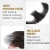 Wodelanle Fake Beard Realistic Mustache 100% Human Hair Full Hand Tied Facial Hair Black Fake Mustache Goatee Lace Invisible Fake Beards for Entertainment Party Drama Movie Makeup view 3