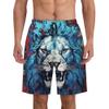 URVIP Men's US-Flag Animal Printed Shorts Athletic Casual Hawaiian Shorts Quick Dry Drawstring Beach Shorts Lion-01 XXL view 2